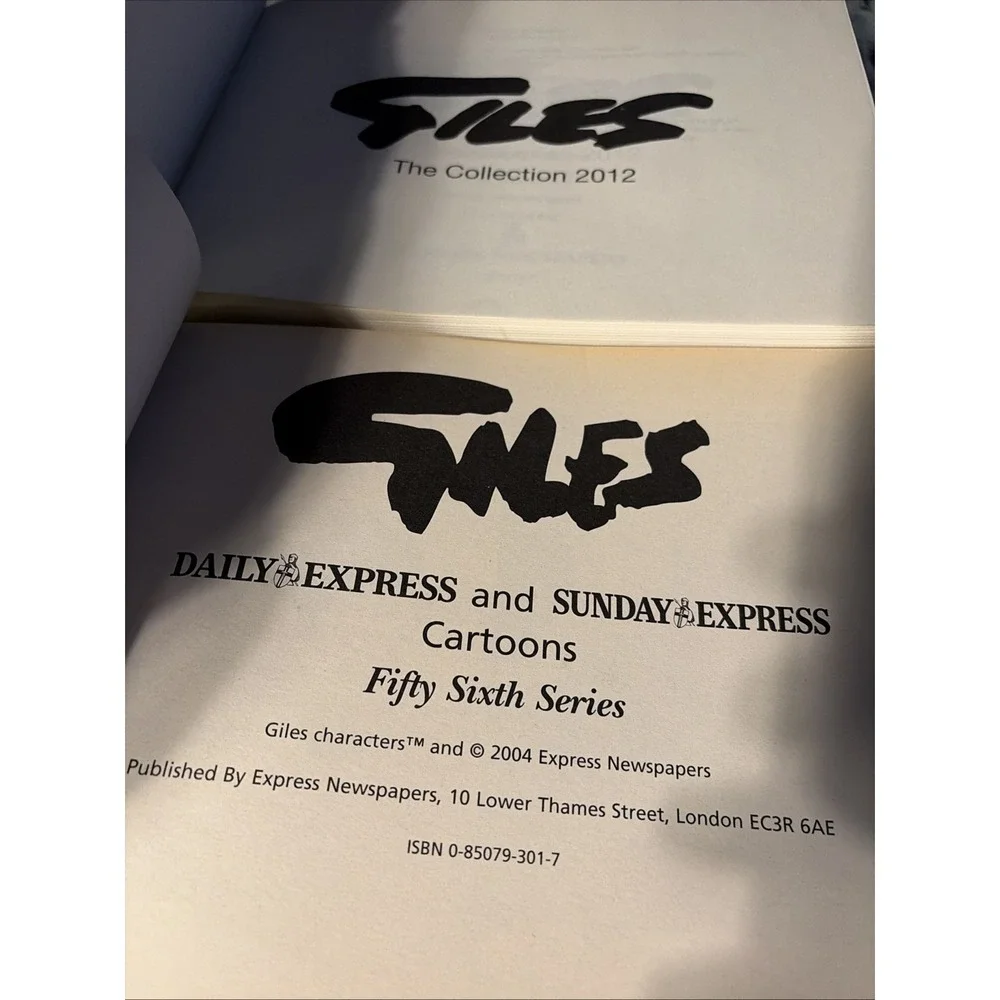 2 GILES ANNUALS Daily Express‎ CARTOON BOOK HUMOUR  POLITICAL 12' 05'